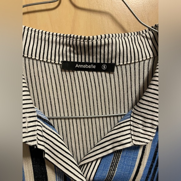 Annabelle Boutique striped Button Down Top size Small EUC worn once - Picture 3 of 7